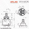 Franke Atlas 1202R 35mm Single Lever Kitchen Tap Cartridge - SP1202 / 133.0056.079 Compatible Cerami