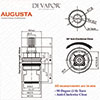 Franke Augusta 1427R-H Tap Hot Valve Cartridge (133.0069.365) - 1427R / 133.0438.154 Compatible Cart