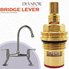 Franke Bridge Lever 1427R-H Kitchen Tap Valve - 133.0194.088 Compatible Clockwise Turn to Open Cartridge