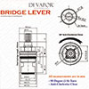 Franke Bridge Lever 1427R-H Kitchen Tap Valve - 133.0194.088 Compatible Hot Side Cartridge