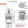 Franke Davos 1427R-H Kitchen Tap Valve Cartridge (133.0069.365) - 1427R Compatible Hot Cartridge (af