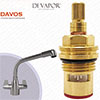 Franke Davos SP3547-H Tap Valve Replacement (133.0358.165) - 1/2" BSP - 54mm Height, 28 Teeth Spline - Post 2007 Hot Side Compatible Cartridge