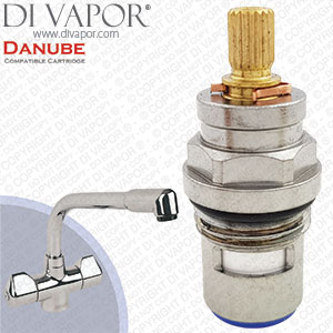Franke Danube 3819R-C Tap Valve Cartridge (133.0358.057) - 18 Teeth Spline - Cold Side Compatible Cartridge
