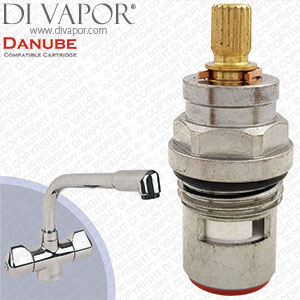 Franke Danube 3819R-H Tap Valve Cartridge (133.0358.056) - 18 Teeth Spline - Hot Side Compatible Car