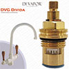 Franke DVG Divida Kitchen Tap Valve Cartridge - 52mm Height, 20 Teeth Spline - Cold Side Compatible 