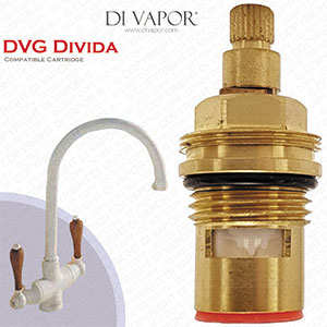 Franke DVG Divida Kitchen Tap Valve Cartridge - 52mm Height, 20 Teeth Spline - Hot Side Compatible Cartridge