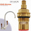 Franke DVG Divida Kitchen Tap Valve Cartridge - 52mm Height, 20 Teeth Spline - Cold Side Compatible 