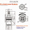 Franke Filterflow Kubus Cold Tap Valve (133.0069.364) - 1/2 Inch On/Off Ceramic Disc Cartridge S1022