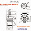 Franke Filterflow Kubus Hot Tap Valve (133.0069.365) - 1/2 Inch On/Off Ceramic Disc Cartridge S1022 