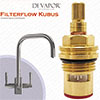 Franke Filterflow Kubus Hot Tap Valve (133.0069.365) - 1/2" On/Off Ceramic Disc Cartridge S1022 / 133.0438.154 On/Off Flow Cartridge