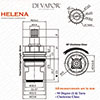 Franke Helena SP3984-C / S1047 / 3038R-C Kitchen Tap Valve Cartridge (133.0358.192) - 20 Teeth Splin