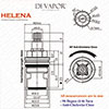Franke Helena SP3984-H / S1048 / 3038R-H Kitchen Tap Valve Cartridge (133.0358.191) - 20 Teeth Splin
