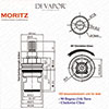 Franke Moritz 3561R-C Tap Cold Valve Cartridge (133.0194.088) - 1427R / 133.0438.152 Compatible Cart