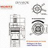 Franke Moritz 3561R-H Tap Hot Valve Cartridge (133.0194.089) - 1427R / 133.0438.154 Compatible Cartr