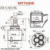 Franke Mythos 40mm Single Lever Ceramic Tap Cartridge 133.0069.392 / 1229R Compatible Cartridge