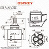 Franke Osprey 40mm Ceramic Disc Tap Cartridge (133.0069.392) / 1229R Compatible Cartridge