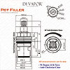 Franke Pot Filler Tap Valve Cartridge (133.0069.960) - 20 Teeth Spline - Compatible Cartridge
