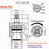 Franke Rialto SP3819-H / 1212R-H / 3819R-H Cold Kitchen Tap Valve - 20 Teeth Spline - 133.0440.352, 