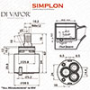 Franke Simplon 40mm Ceramic Tap Cartridge (133.0069.392) / 1229R Compatible Cartridge