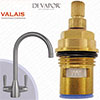 Franke Valais Cold Ceramic Disc Tap Cartridge Valve Insert A03 - 1/2" BSP, 1/4 Turn, 20 Teeth Spline - 133.0375.606 Compatible Cartridge