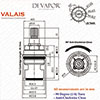 Franke Valais Hot Ceramic Disc Tap Cartridge Valve Insert - 1/2