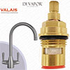 Franke Valais Hot Ceramic Disc Tap Cartridge Valve Insert A03 - 1/2" BSP, 1/4 Turn, 20 Teeth Spline - 133.0375.605 Compatible Cartridge