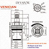 Franke Venician SP3819-C / 1212R-C / 3819R-C Cold Kitchen Tap Valve - 20 Teeth Spline - 133.0440.351