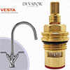 Franke Vesta SP3547-H Tap Valve Replacement (133.0358.165) - 1/2" BSP - 54mm Height, 28 Teeth Spline - Post 2007 Hot Side Compatible Cartridge