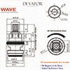 Franke Wave 3794R-C Tap Valve Cartridge - Cold Side (133.0358.055) - SP3308 / SP3794 / 115.0158.976 