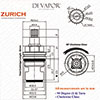 Franke Zurich SP3819-C / 1212R-C / 3819R-C Cold Kitchen Tap Valve - 20 Teeth Spline - 133.0440.351, 