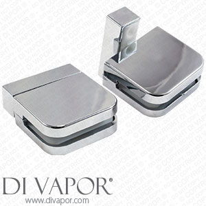 Plastic Glass Shower Door Pivot Hinge for 6mm Glass Clamp (Pack of 2 Hinges)