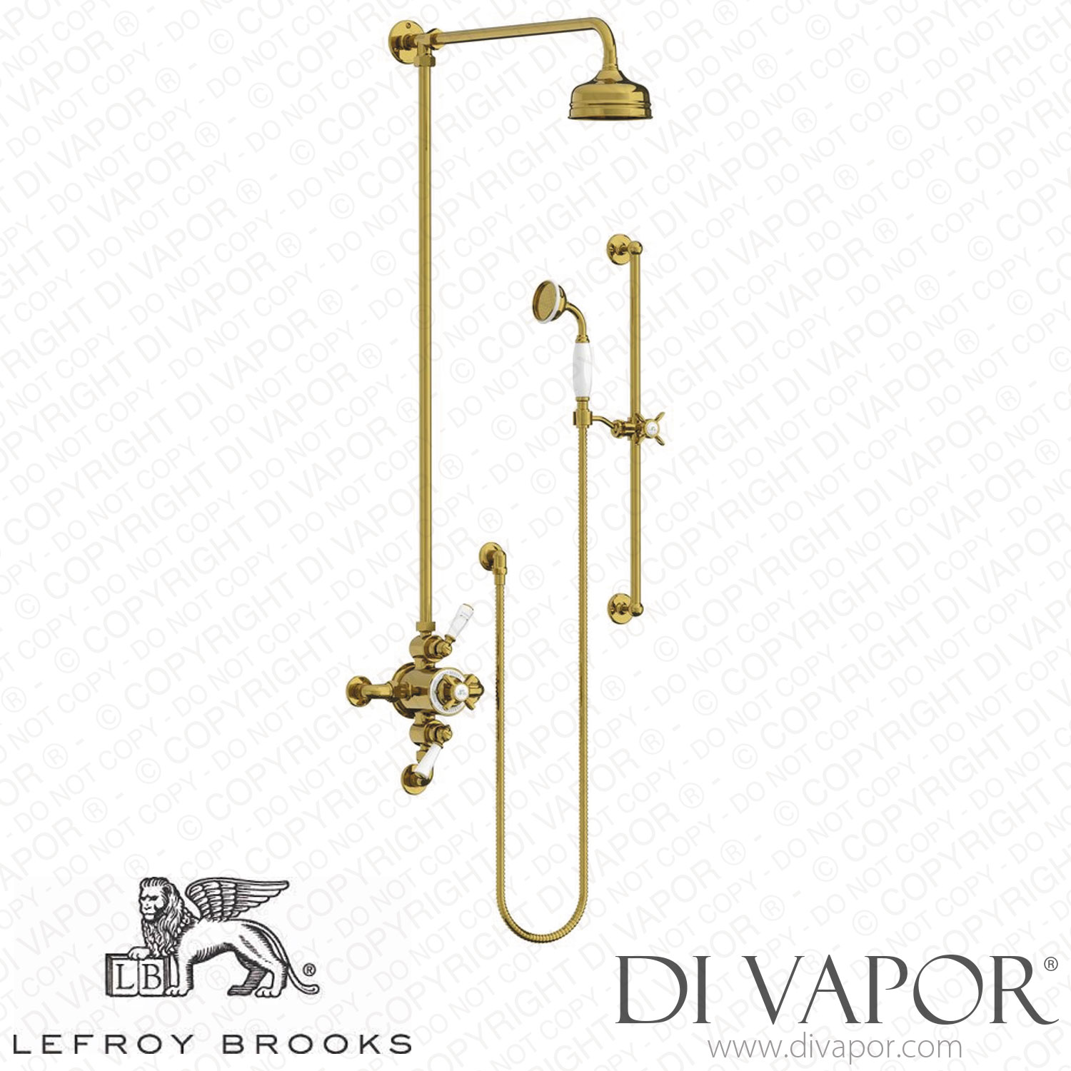 Lefroy Brooks Classic Dual Control Thermostatic Valve With Riser, 5