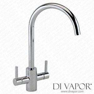 Better Bathrooms GENESIS/CP-HANDLES Reginox Chrome Twin Lever Kitchen Mixer Tap - Genesis Cp Handles Spare Parts