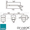 VADO GEO-109-CP Mixer Spare Parts Diagram