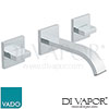 VADO GEO-109-C/P GEO 3 Hole Basin Mixer Wall Mounted