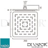 VADO GEOM-250SQ-SS Spare Parts Diagram