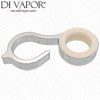 22mm Round Hose Retainer with Hook - Chrome
