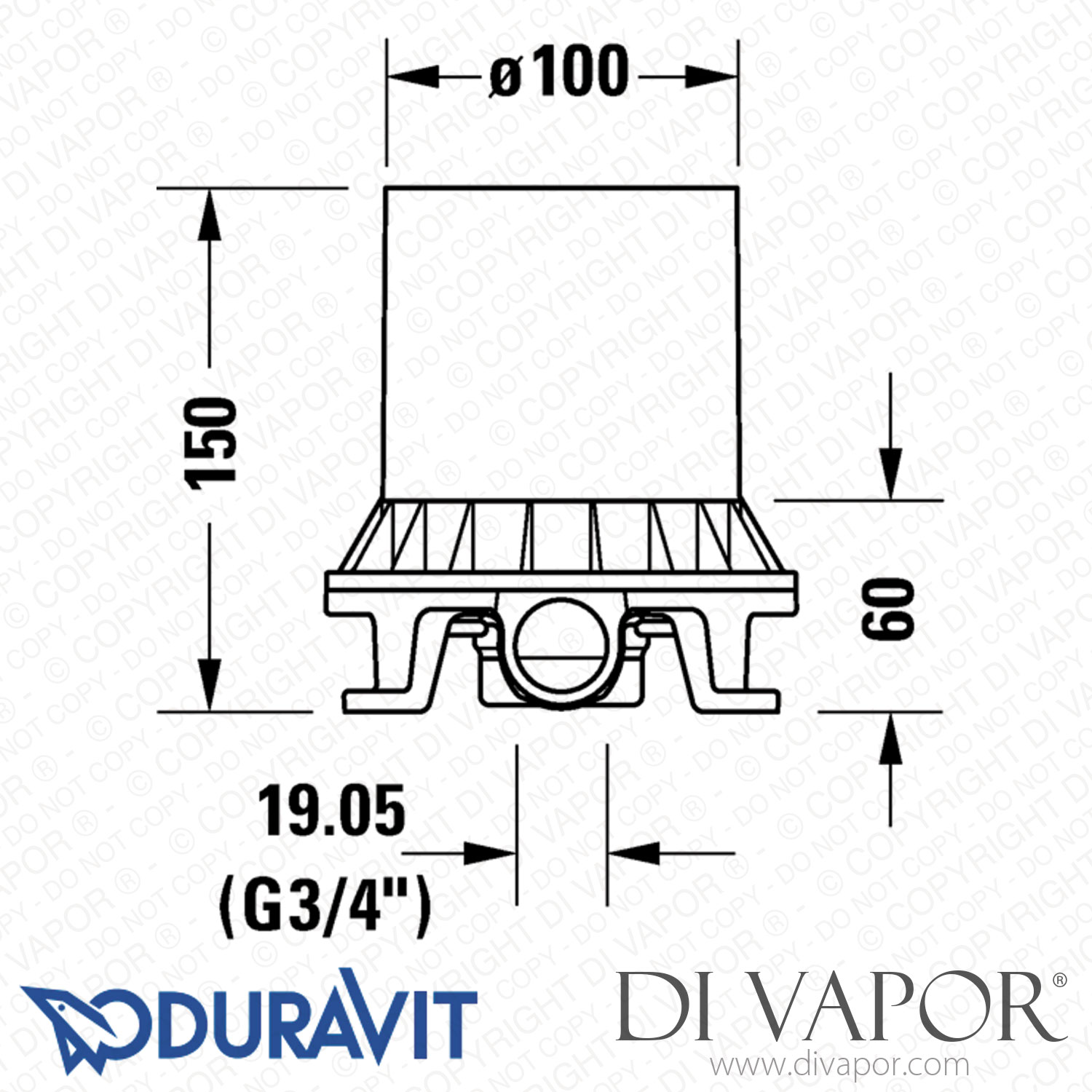 Duravit Faucet Accessories Basic Set Freestanding Bath Mixer (Gk5900007