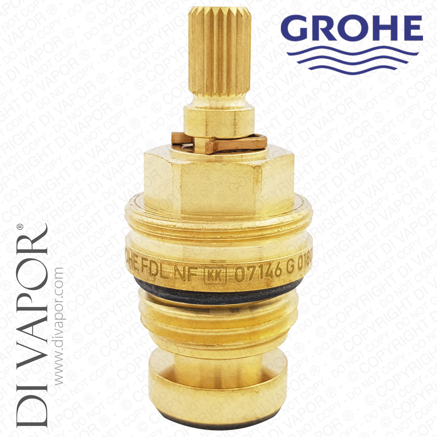 Grohe 07146000 Headworks Flow Cartridge (On/Off) - 1/2