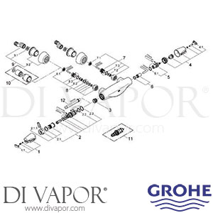 Grohe Bar Shower Valve Spare Parts GR DV 101