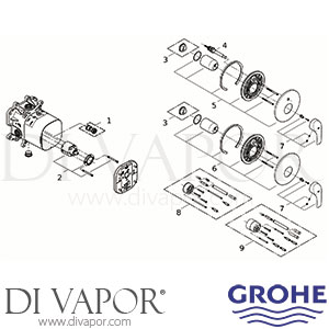 Grohe Eurosmart Shower Spare Parts GR DV 104
