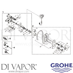 Grohe Sentosa Mixing Valve Spare Parts GR DV 107