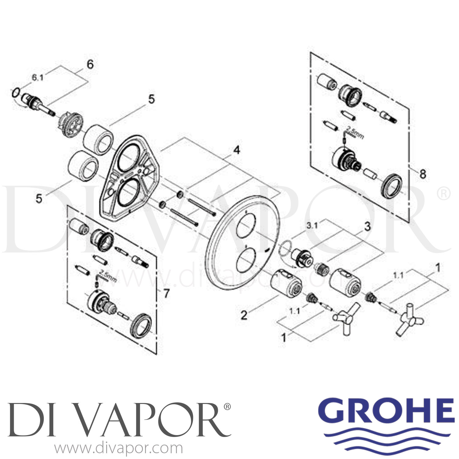 Grohe Shower Valve Spare Parts GR DV 108