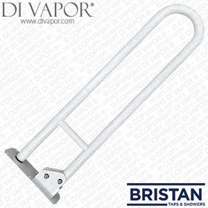 Bristan DocM Hinged Aluminium Grab Rail 800mm - White
