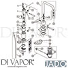 Jado H2018AA GEN1 Mixer Spare Tech Diagram