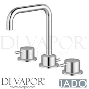 Jado IQ Dual Control 3 Taphole Basin Mixer w/ Swivel Spout & Pop-Up Waste Spare Parts H2022AA GEN1