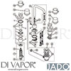 Jado H2022AA GEN1 Mixer Spare Tech Diagram