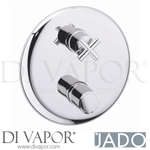 Jado H2067AA IQ Faceplate And Cross Handle for Use with Concealed Shut-Off Valves Spare Parts