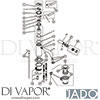 Jado H2432AA Mixer Spare Tech Diagram