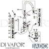Jado H2443AA Mixer Spare Tech Diagram